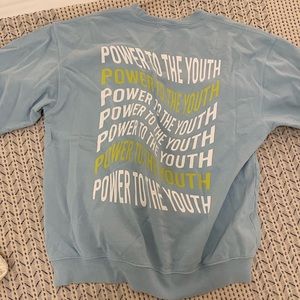 Mayfair oversized crew neck ‘Power To The Youth’ on the back